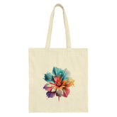 Floral Art Tote Bag, Colorful Flower Print, Abstract Blossom, Nature Lover Gift, Everyday Carryall, Stylish Grocery Bag, Shopping Tote - Tawshia